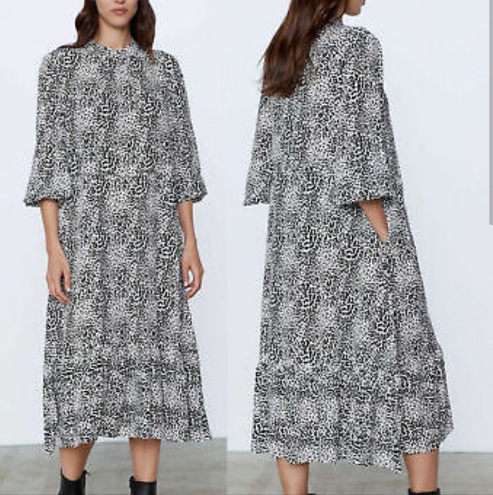 NWT Zara animal print long dress